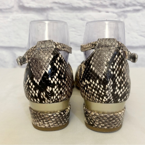 AGL 38 (8) d’Orsay Pump Women’s Snakeskin Print Pointed Toe Strappy Shoes - Picture 4 of 13